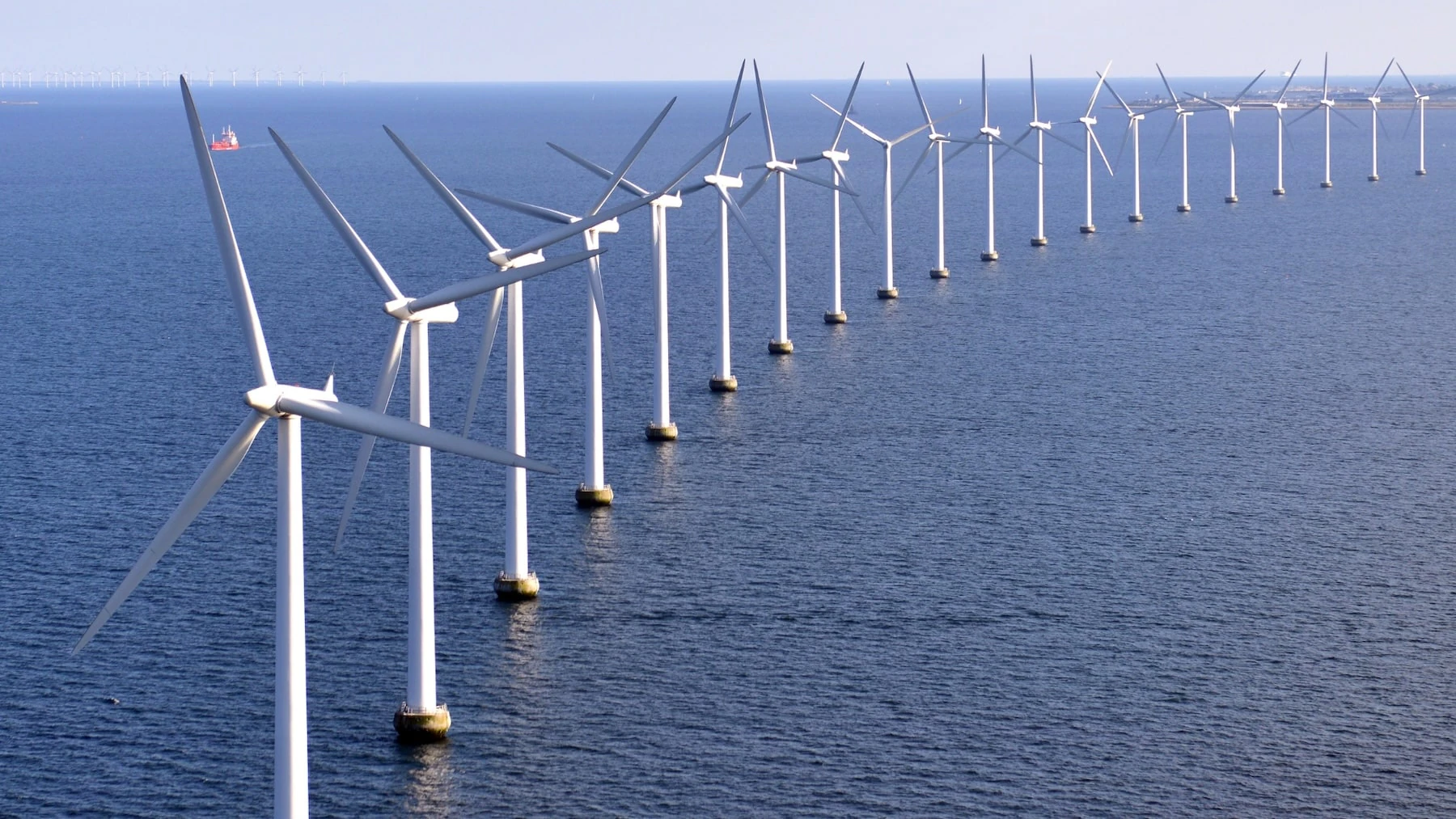 Offshore wind farm. Inspection services for offshore wind turbines