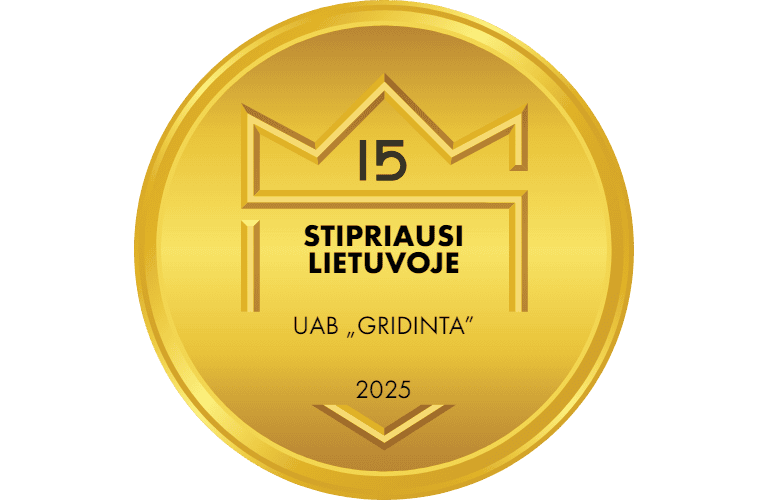 Strongest in Lithuania certificate awarded to Gridinta